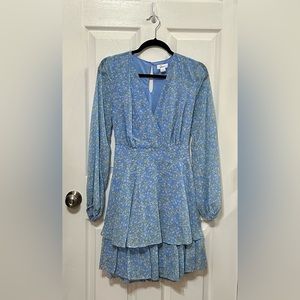 Blue long sleeve dress